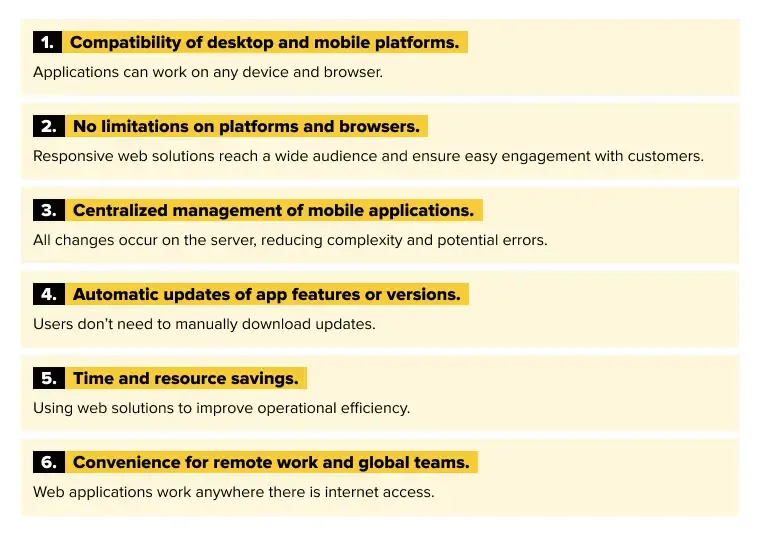 Benefits of Web Application