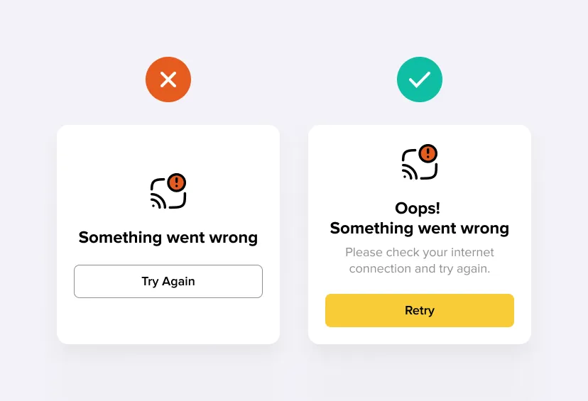 Error Messages & Empty States