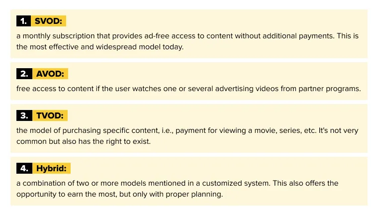 Monetization Models