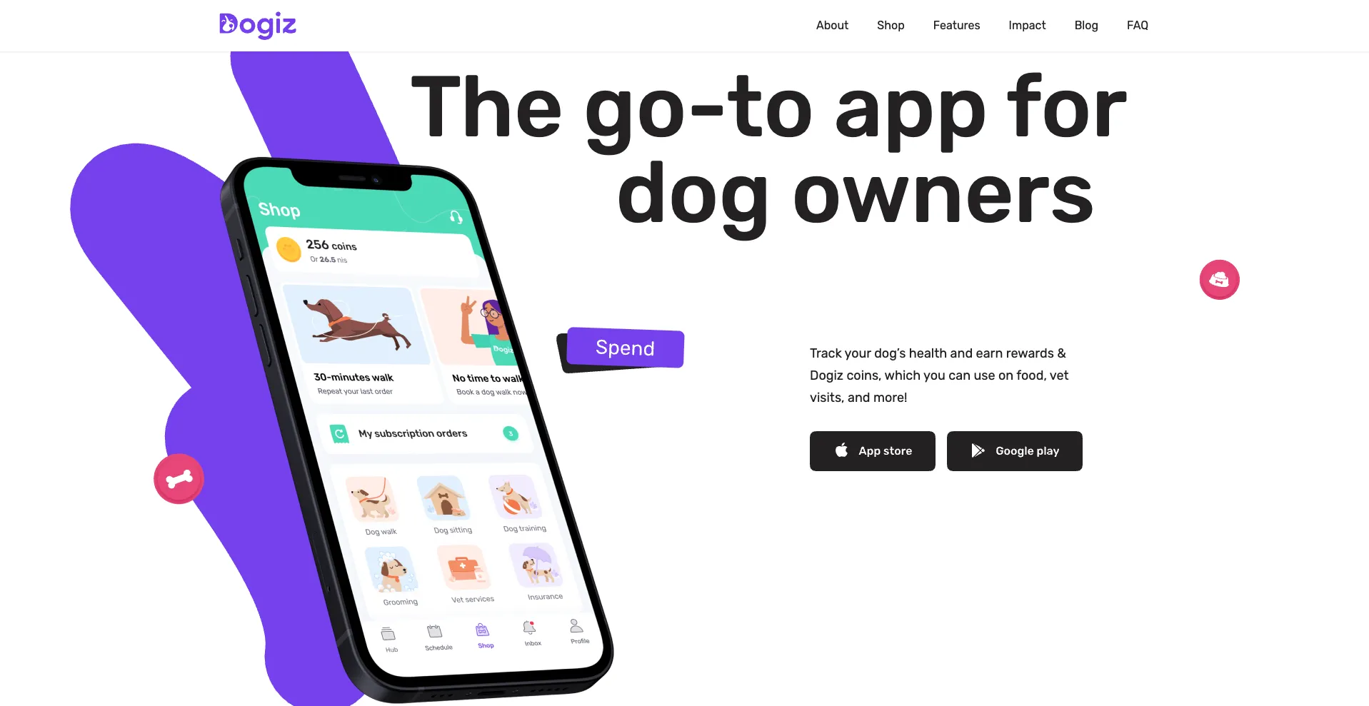 Page of the Dogiz website