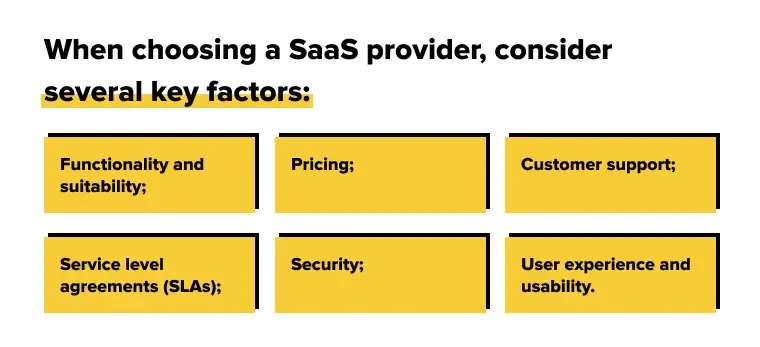 Selecting The Appropriate SaaS Provider