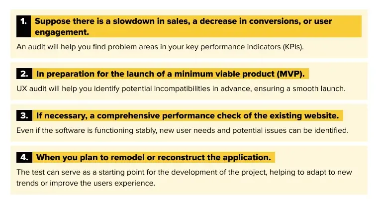 When to Conduct a UX Audit